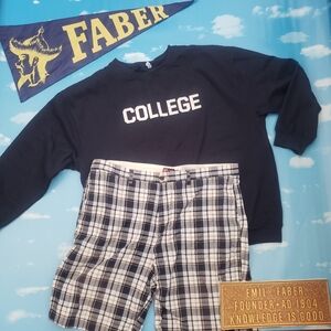 Animal House Bluto College Sweatshirt Shorts 42 Men's Costume XXL 2XL Halloween